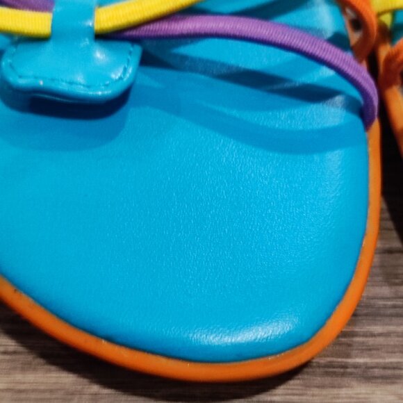 Penmans Jimmy sandals summer vibrant multi-colours women's size 8 1/2 - Picture 8 of 10